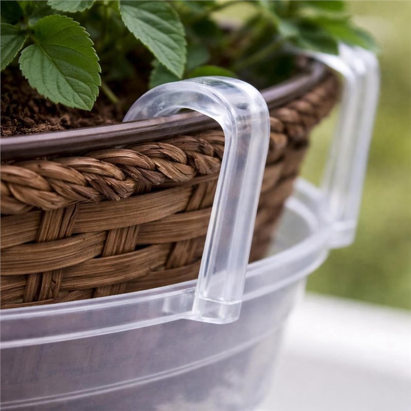Drip Tray Saucer - Recipiente Redondo Transparente para Agua, Cesta