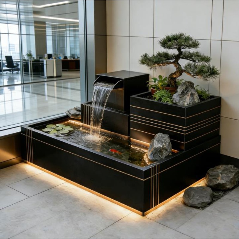 Fuente de Agua en Cascada de A - Bonsai Garden With Koi Pond reseña y precio