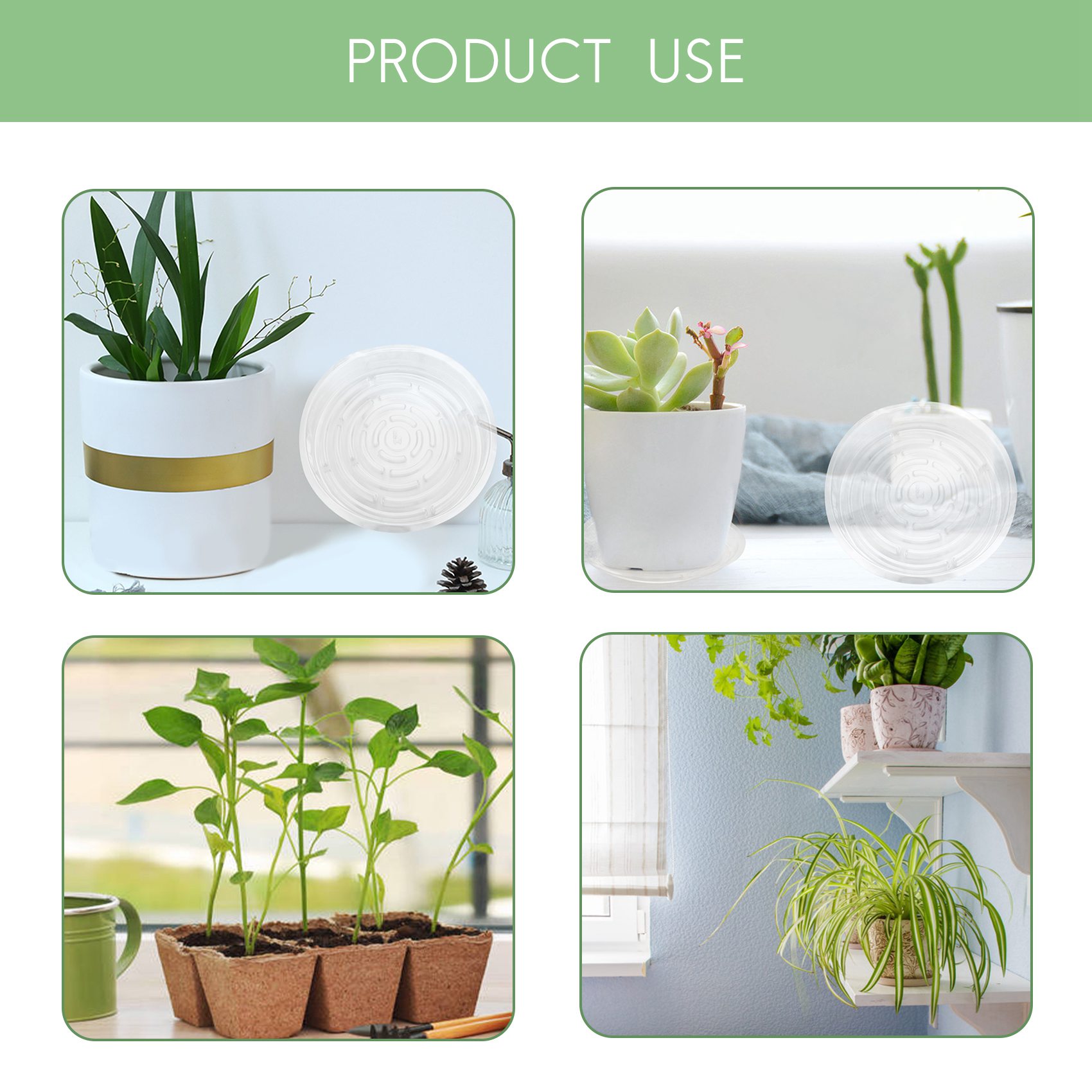 Y50A-Platos para plantas, paqu - Drip Tray Saucer reseña y precio