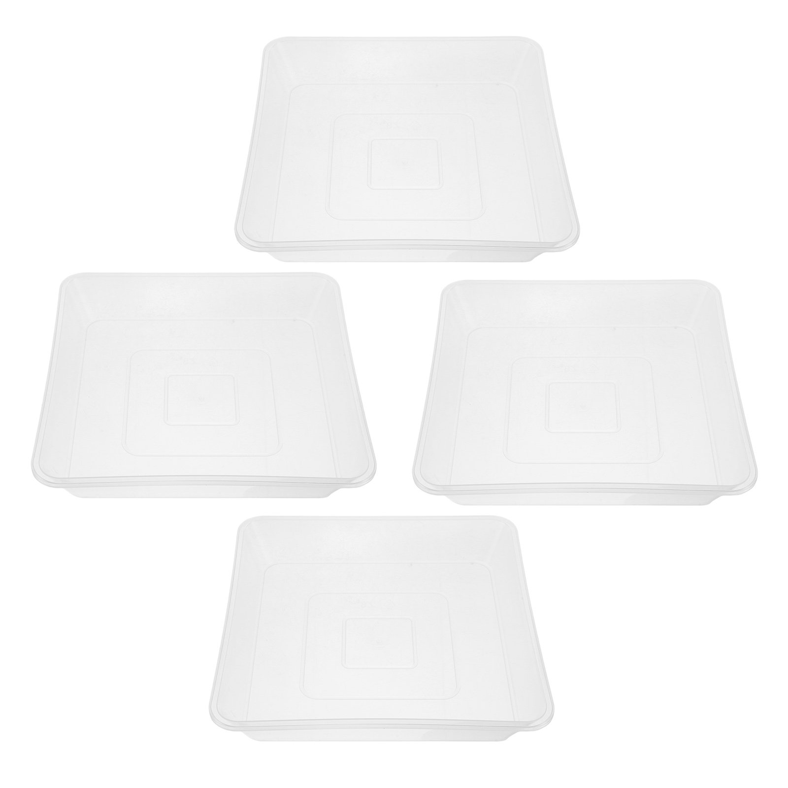 4 piezas de bandeja transparen - Drip Tray Saucer reseña y precio